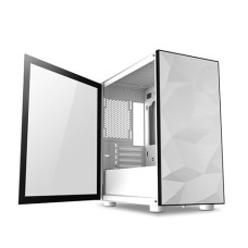 AIGO DarkFlash DLM21 Tempered Glass Micro ATX Case (White)